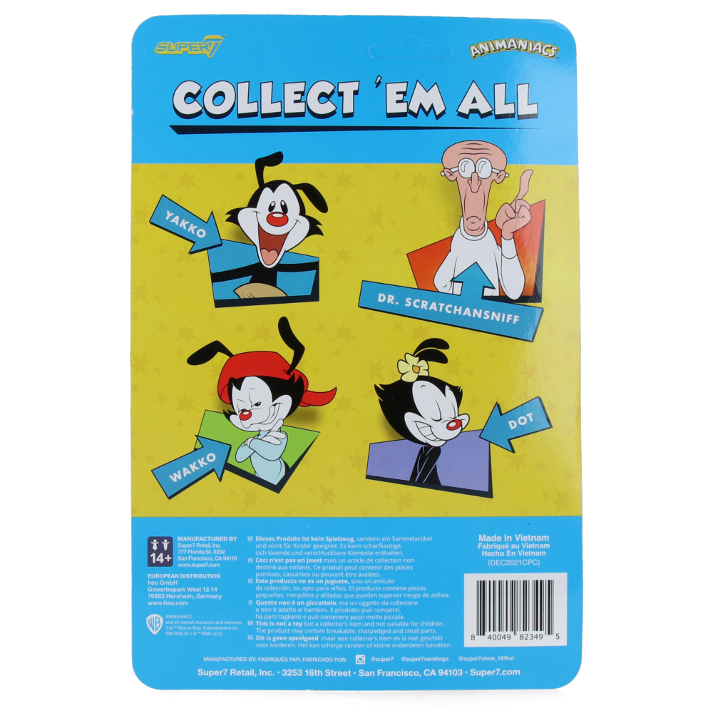 Dr. Scratchansniff Animaniacs Wave 1 ReAction Figure - Collectible 90s Cartoon Character Toy for Fans & Collectors | Perfect for Display, Gifts, and Nostalgic Fun