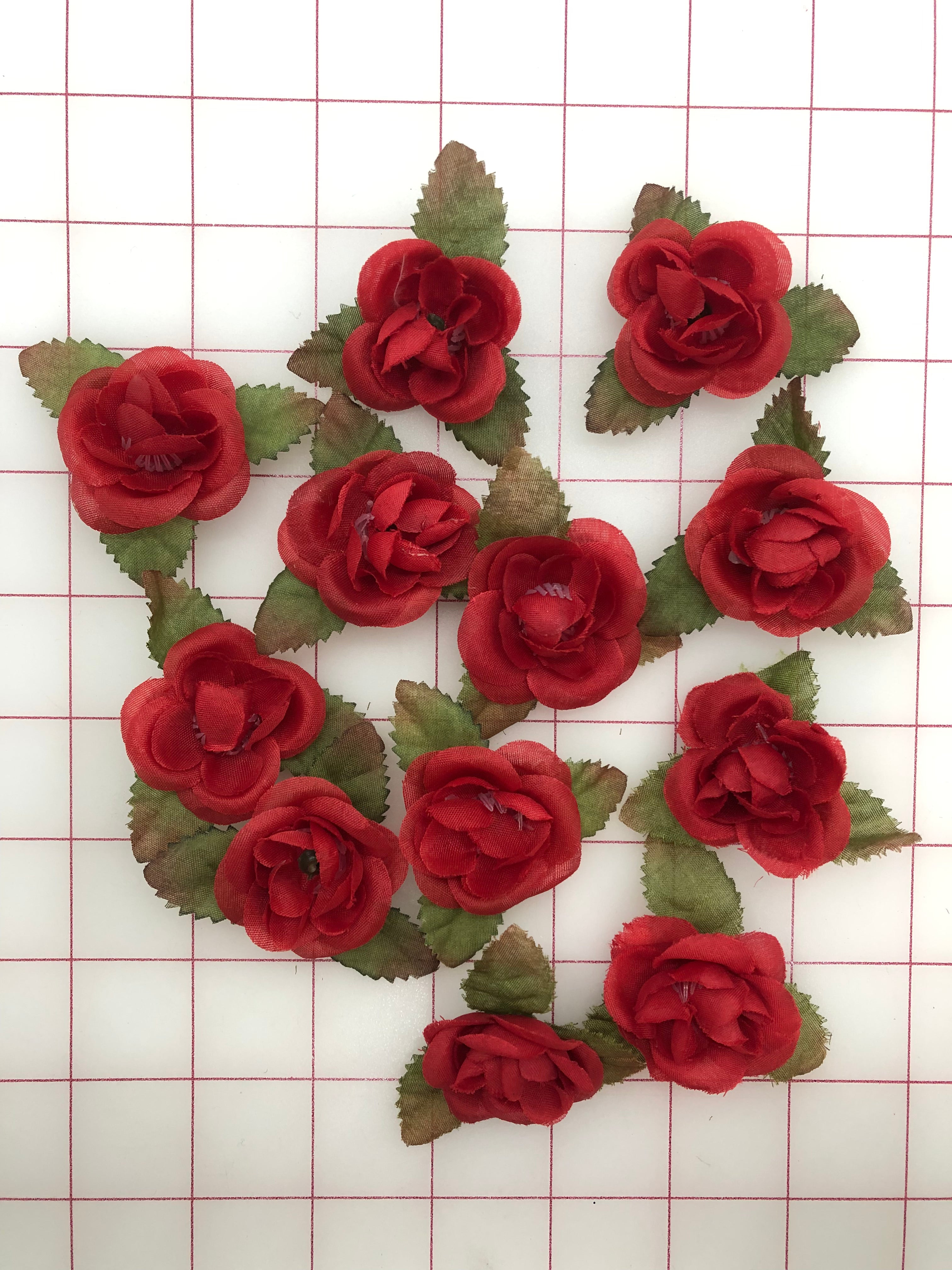 12 Pack Small Red Roses Artificial Flowers - Perfect for Home Decor, Weddings, Parties & DIY Crafts