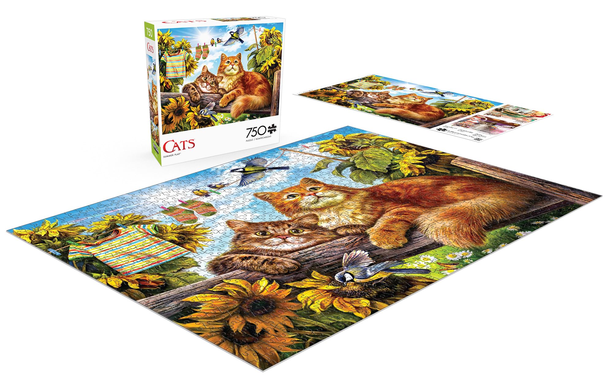 Buffalo Games 750 Piece Jigsaw Puzzle for Adults - Summer Play by Nadia Strelkina - Challenging Puzzle with 24