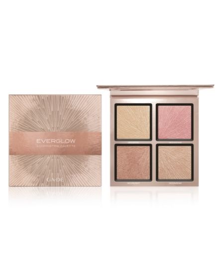 EverGlow Highlighter Powder Palette - Vegan, Cruelty-Free Makeup for Glowing Skin | Perfect for Contouring, Highlighting & Everyday Glam