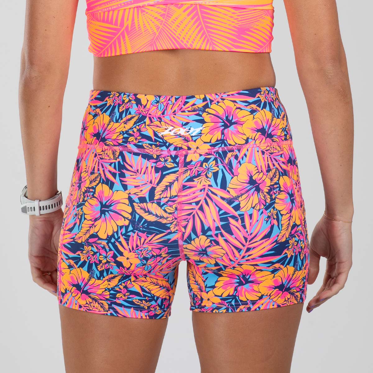 Women's Running Shorts - High Waist Athletic Shorts with Pockets for Workout & Gym | Breathable & Comfortable for Jogging, Yoga & Fitness Training | Club Aloha Collection