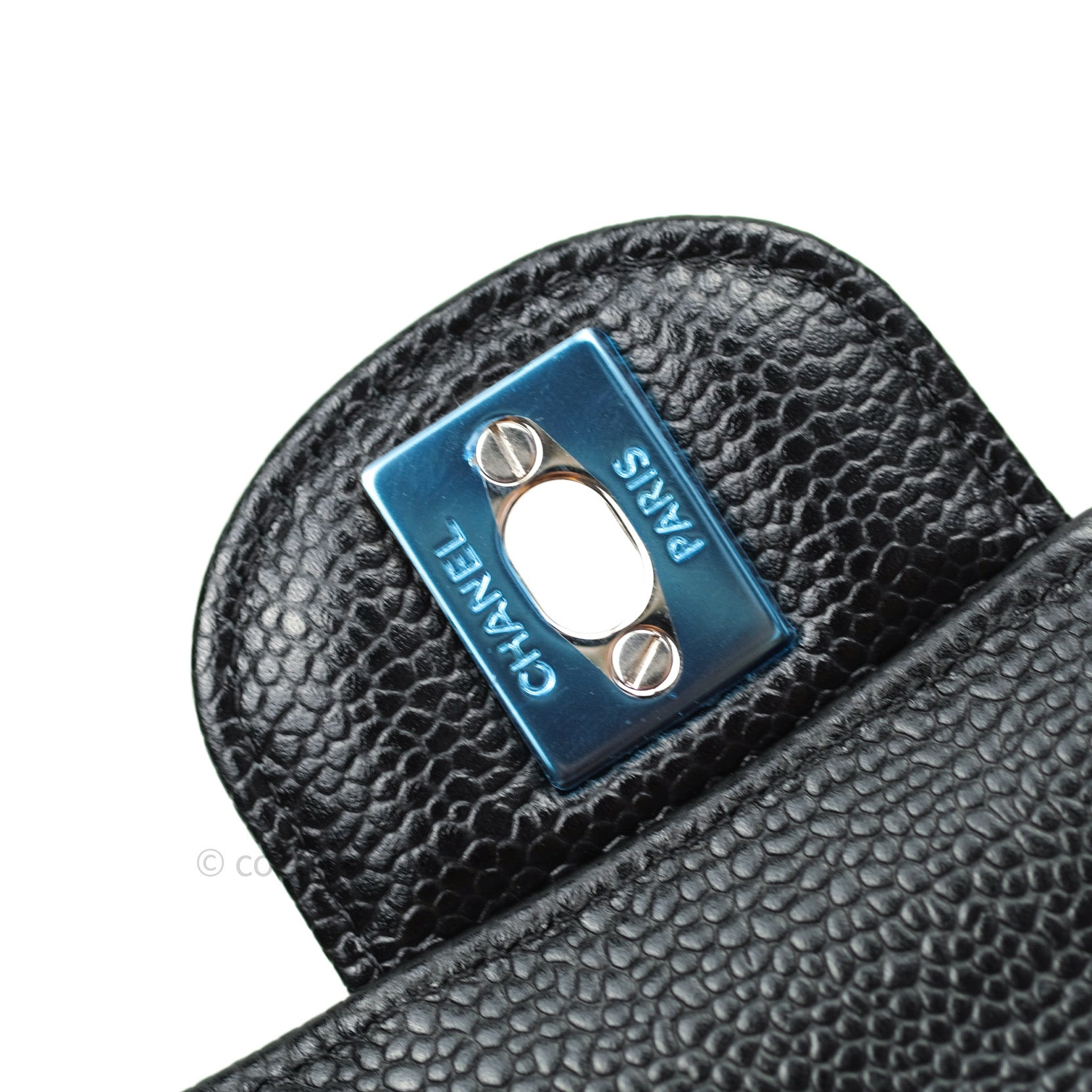 Chanel Classic M/L Medium Double Flap Bag Black Caviar Silver Hardware - Luxury Designer Handbag for Women, Perfect for Work, Evening Events & Everyday Use
