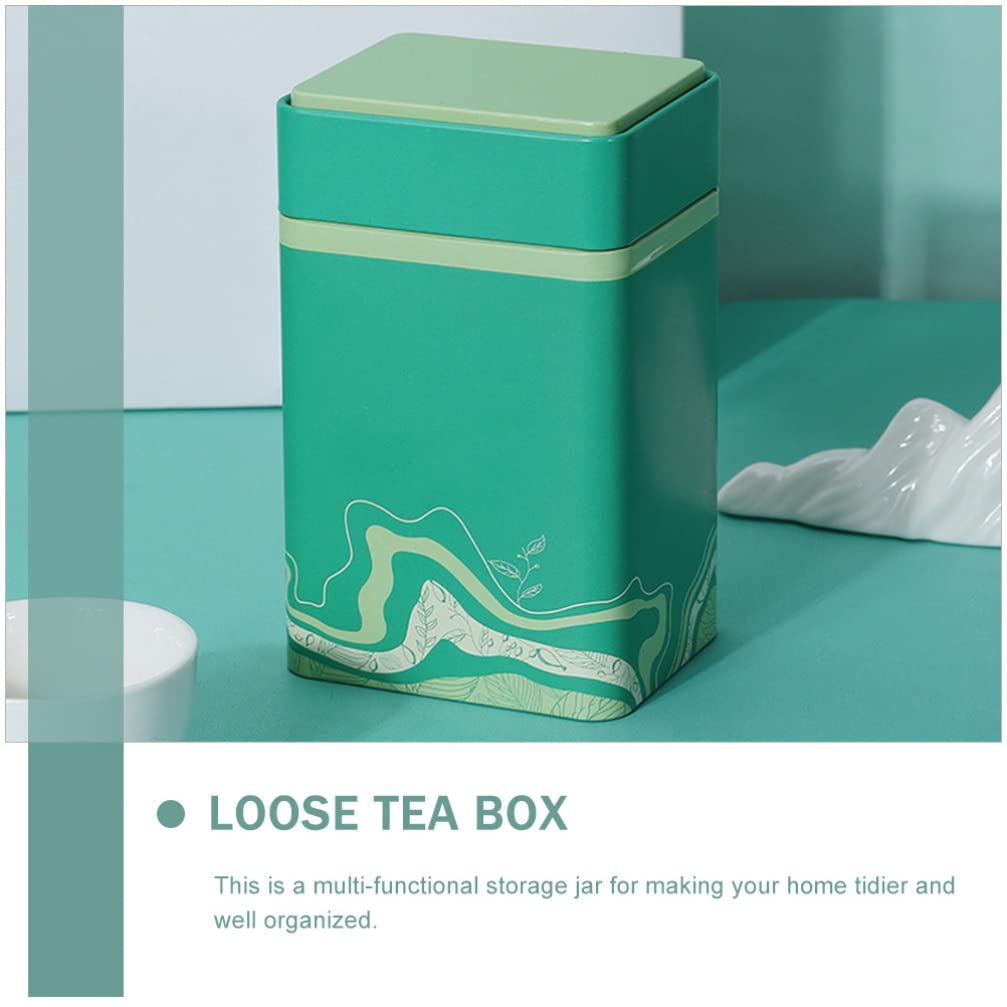 4-Piece Square Metal Tea Storage Tin Set - Airtight Loose Leaf Tea, Coffee & Sugar Containers - Perfect for Kitchen Pantry Organization & Gift Giving