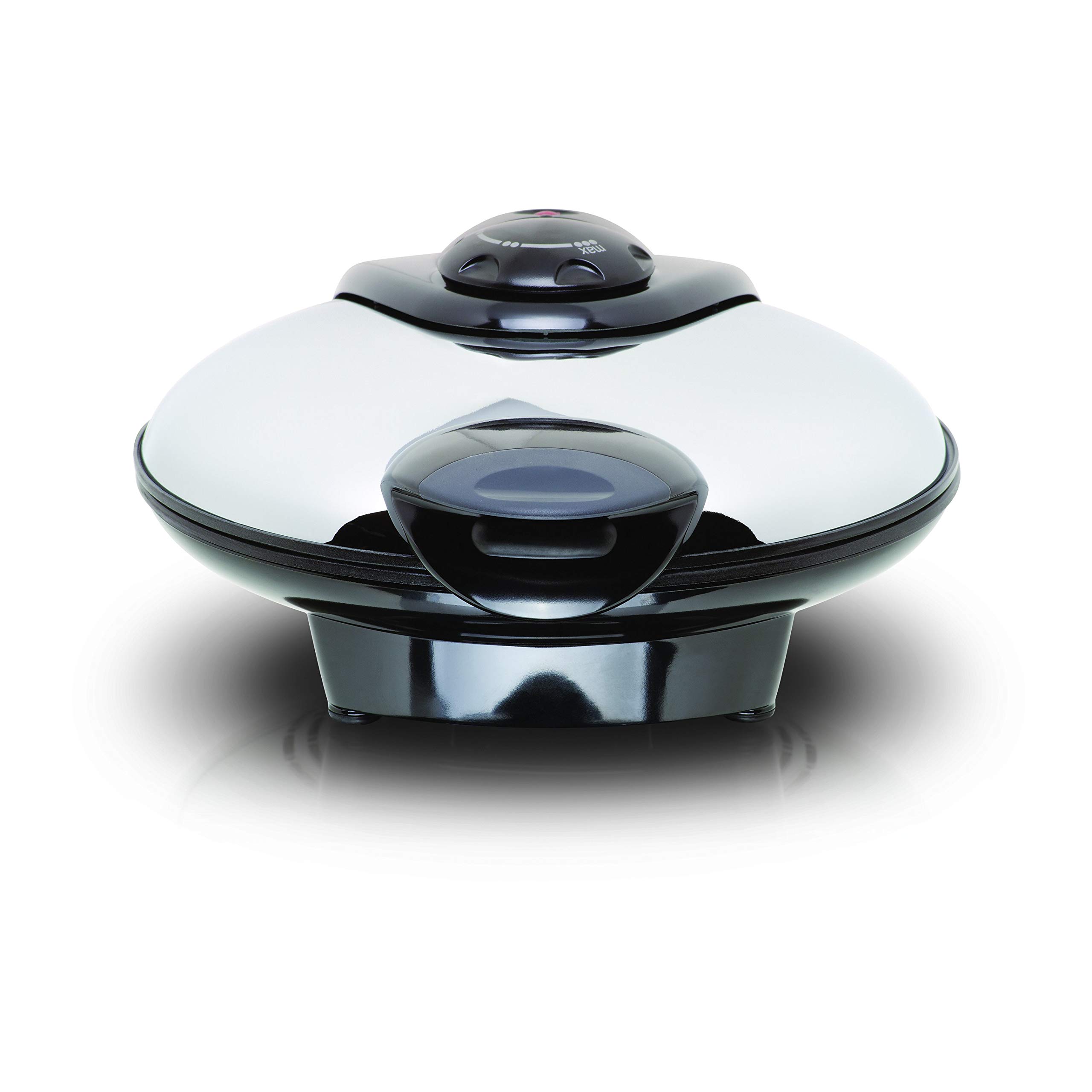 Chrome Metallic Heart-Shaped Waffle Maker - Non-Stick Surface, Unique Black Heart Design for Valentine's Day Breakfast, Romantic Brunch & Anniversary Gifts