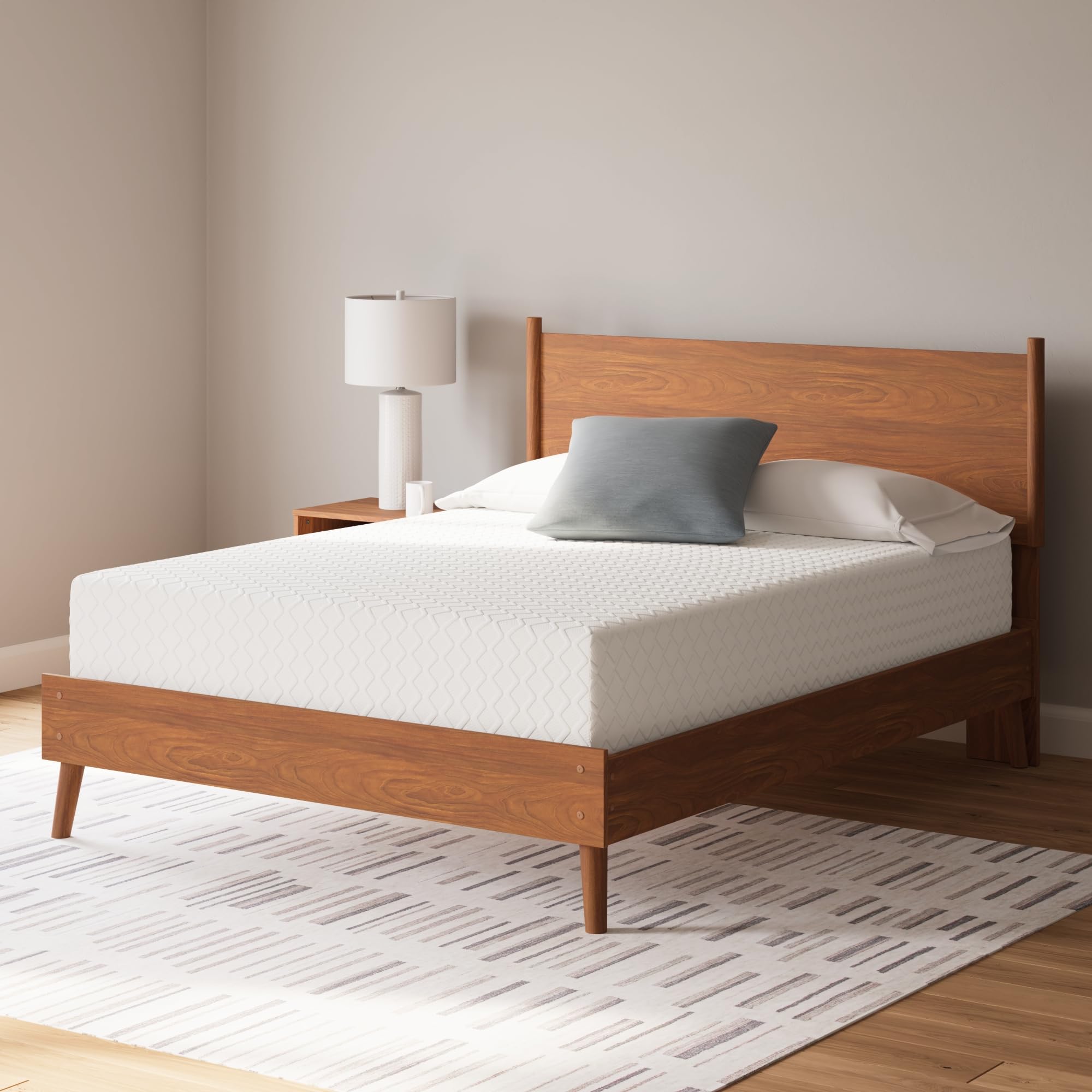 Signature Design by Ashley Queen Size Chime 12 Inch Medium Firm Memory Foam Mattress with Green Tea & Charcoal Gel - Pressure Relief & Cooling Support for Back, Stomach & Side Sleepers | Perfect for Bedroom, Guest Room & Apartment