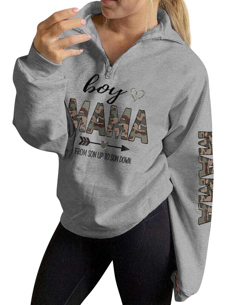 Boy Mom T-Shirt for Women - Short Sleeve Graphic Tee with Letter Print | Cute Mama Gift Idea | Casual Summer Top for Everyday Wear, Playdates & Family Outings