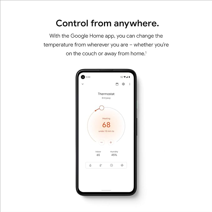Google Nest Thermostat WiFi Smart Thermostat - Energy Saving Programmable Thermostat for Home, Compatible with Alexa - Perfect for Smart Home Automation & Temperature Control