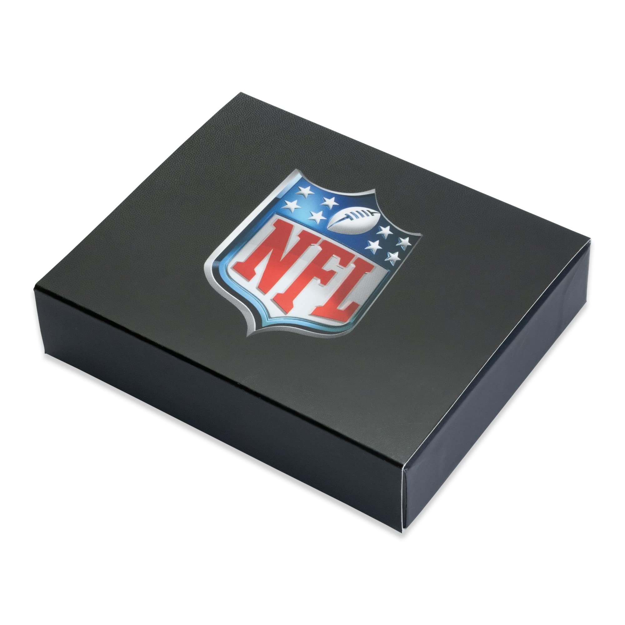 NFL Laser Engraved Slim Billfold Wallet for Men - Genuine Leather Money Clip Wallet - Perfect Gift for Football Fans (Game Day, Tailgating, Sports Events)