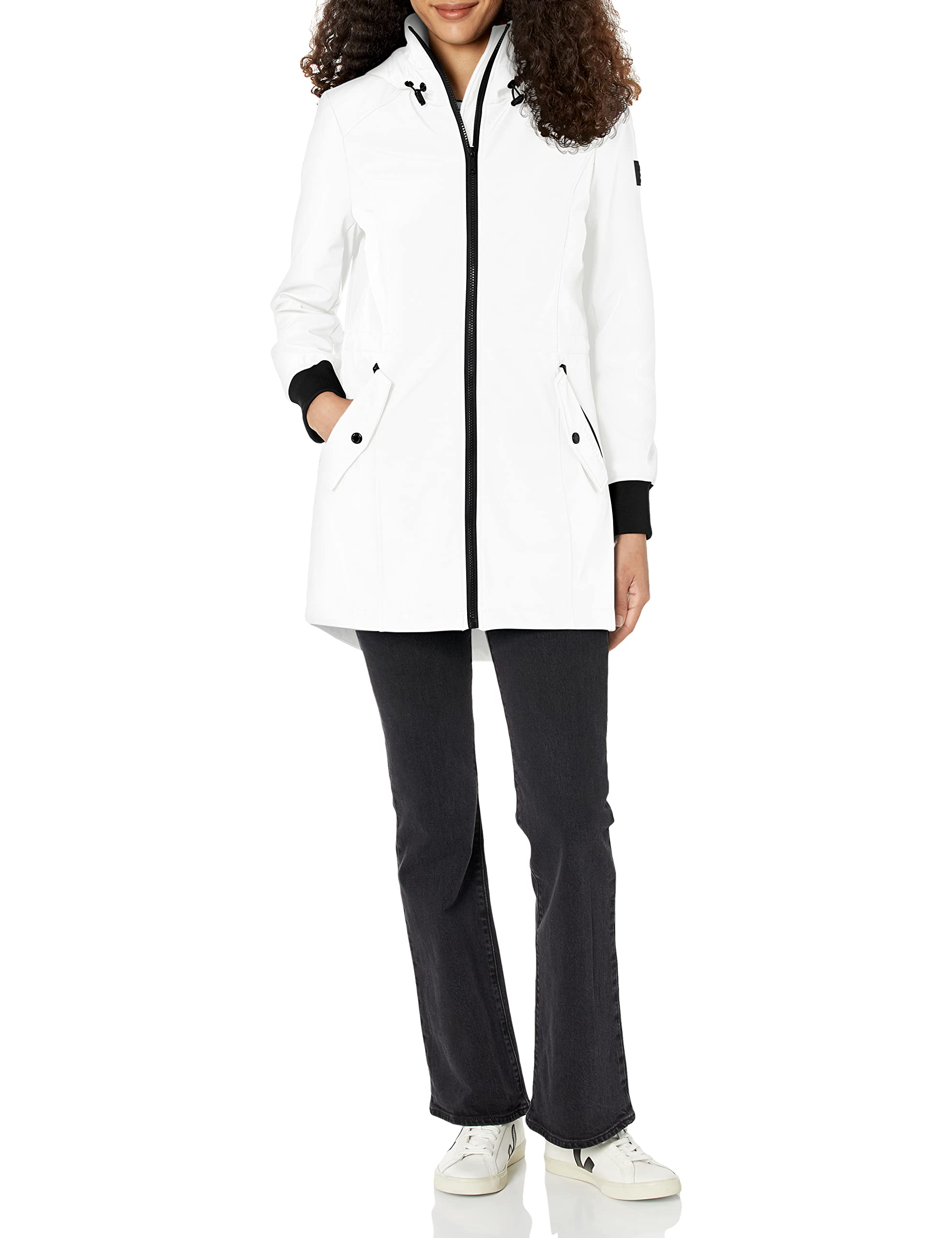 Calvin Klein Women's Softshell Anorak Jacket - Lightweight Waterproof Windbreaker for Hiking, Running & Outdoor Activities
