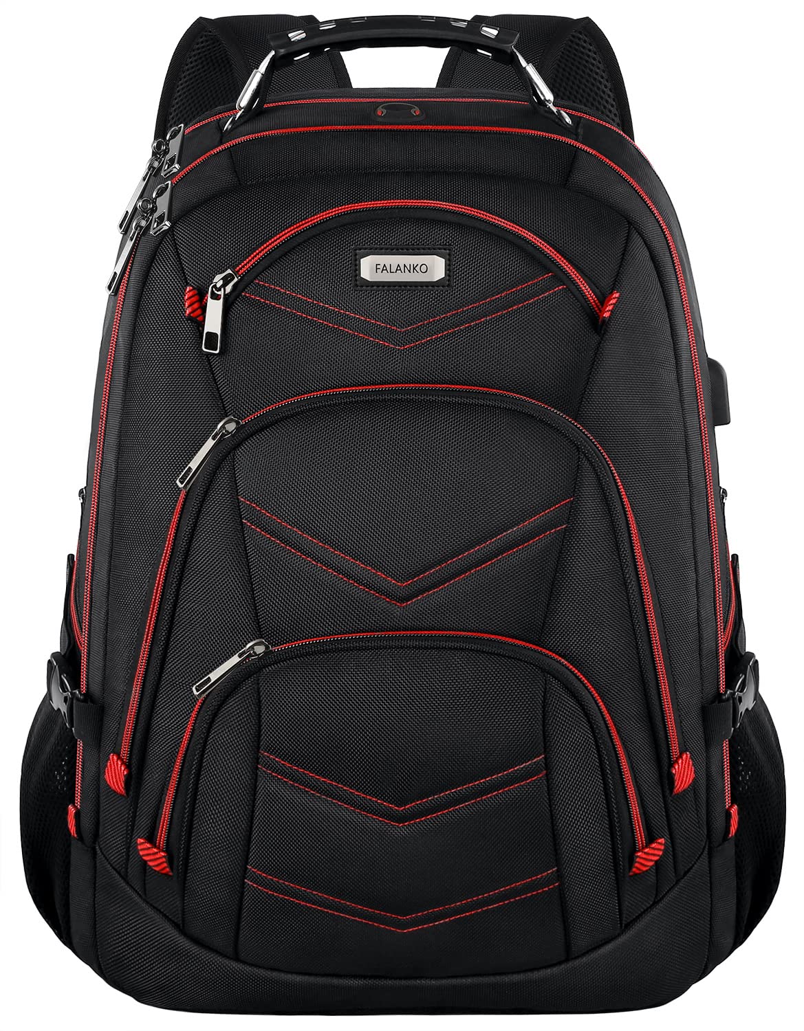 YALIXIAN Extra Large 17.3 Inch Travel Laptop Backpack for Men - USB Charging Port, TSA Friendly, RFID Anti-Theft, Adjustable Chest Strap - Ideal for Gaming, College, and Business Travel