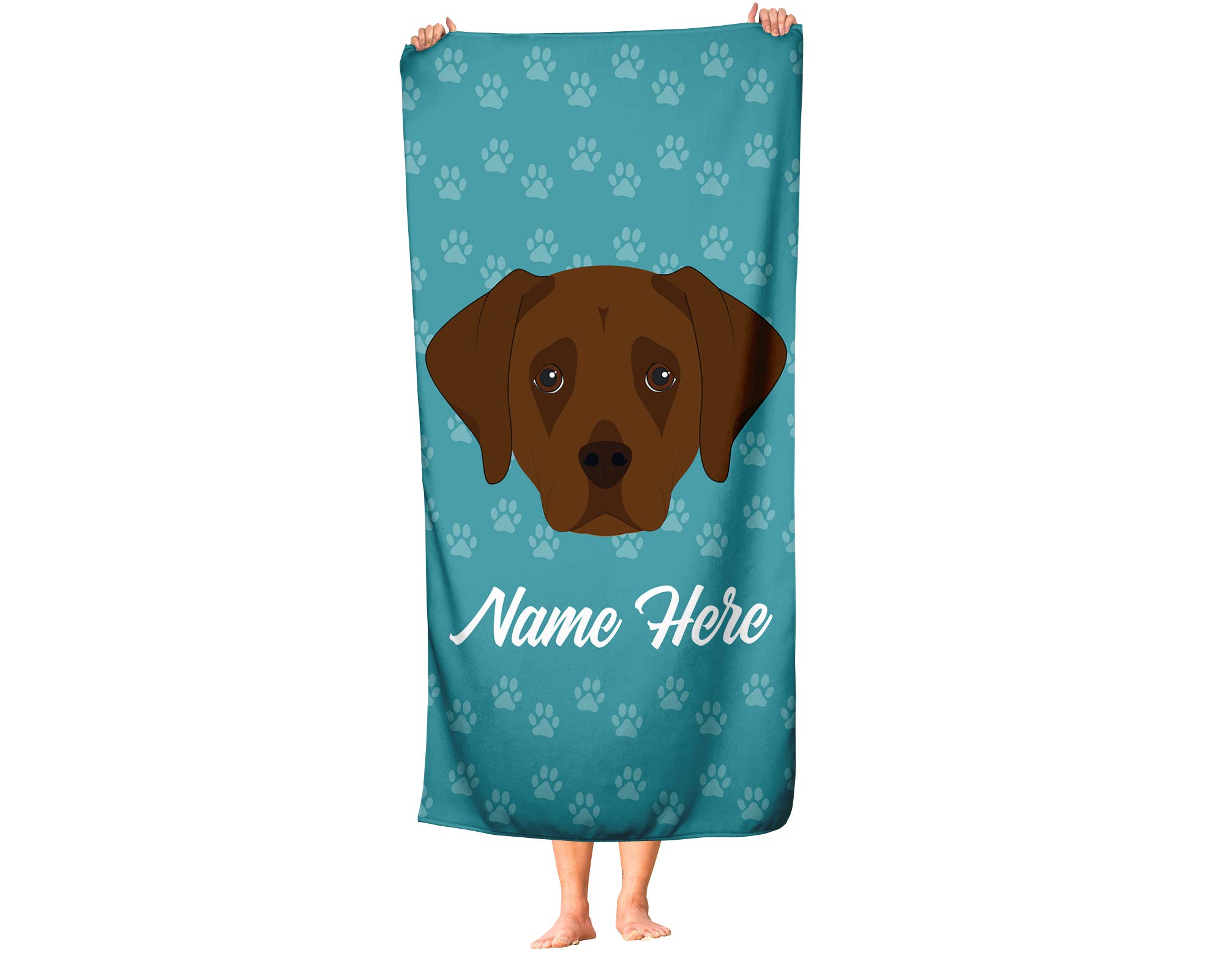 Custom Labrador Retriever Beach Towels - Personalized Dog Lover Gifts, Large & Medium Bath Towels for Pool, Beach, Travel - Soft Absorbent Towels for Adults & Kids - Perfect for Summer, Swimming, Spa Days & Pet Lovers
