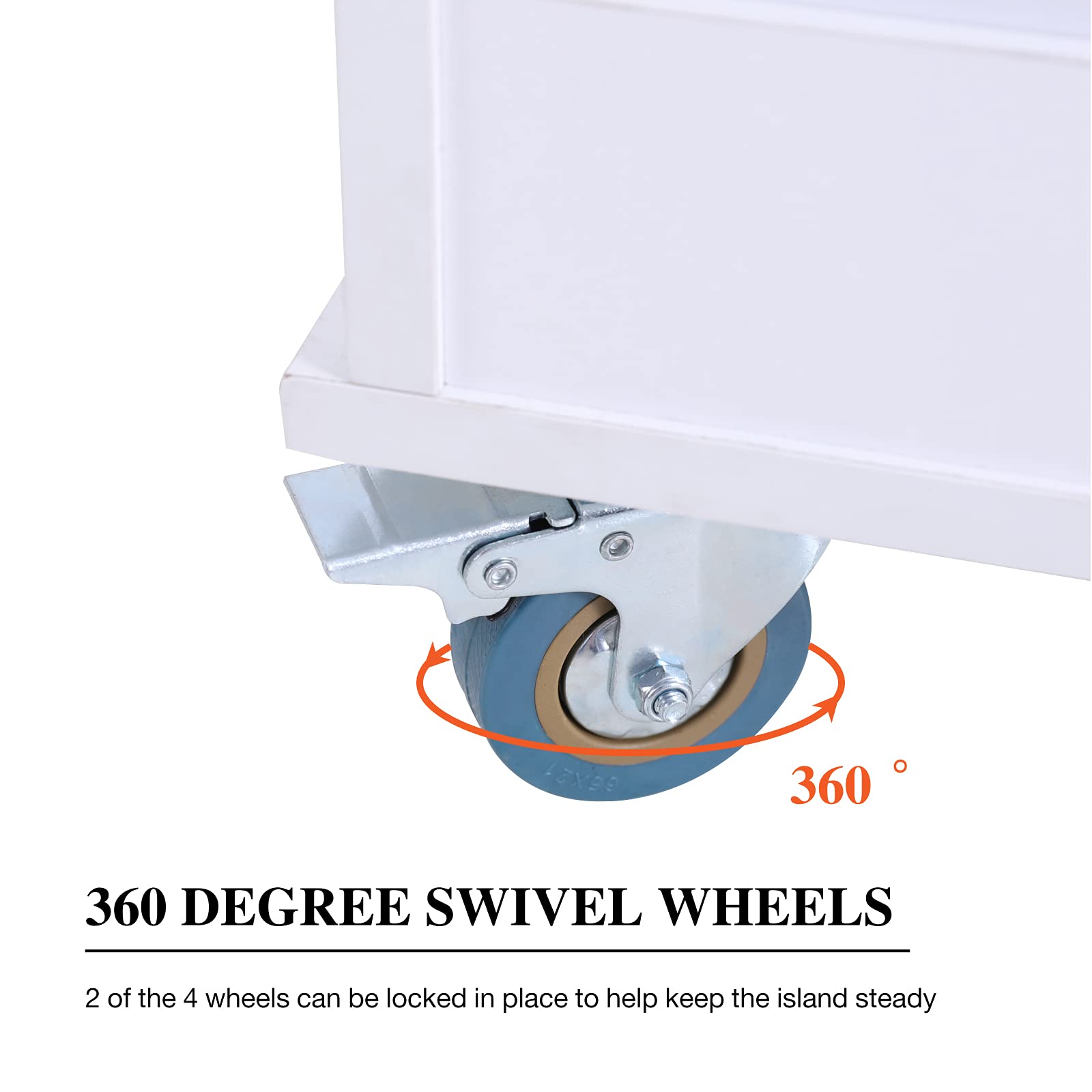 PHI VILLA Portable Kitchen Island Cart on Wheels with Drop Leaf & Storage - Mobile Kitchen Workstation for Small Spaces, Ideal for Food Prep, Dining & Extra Counter Space