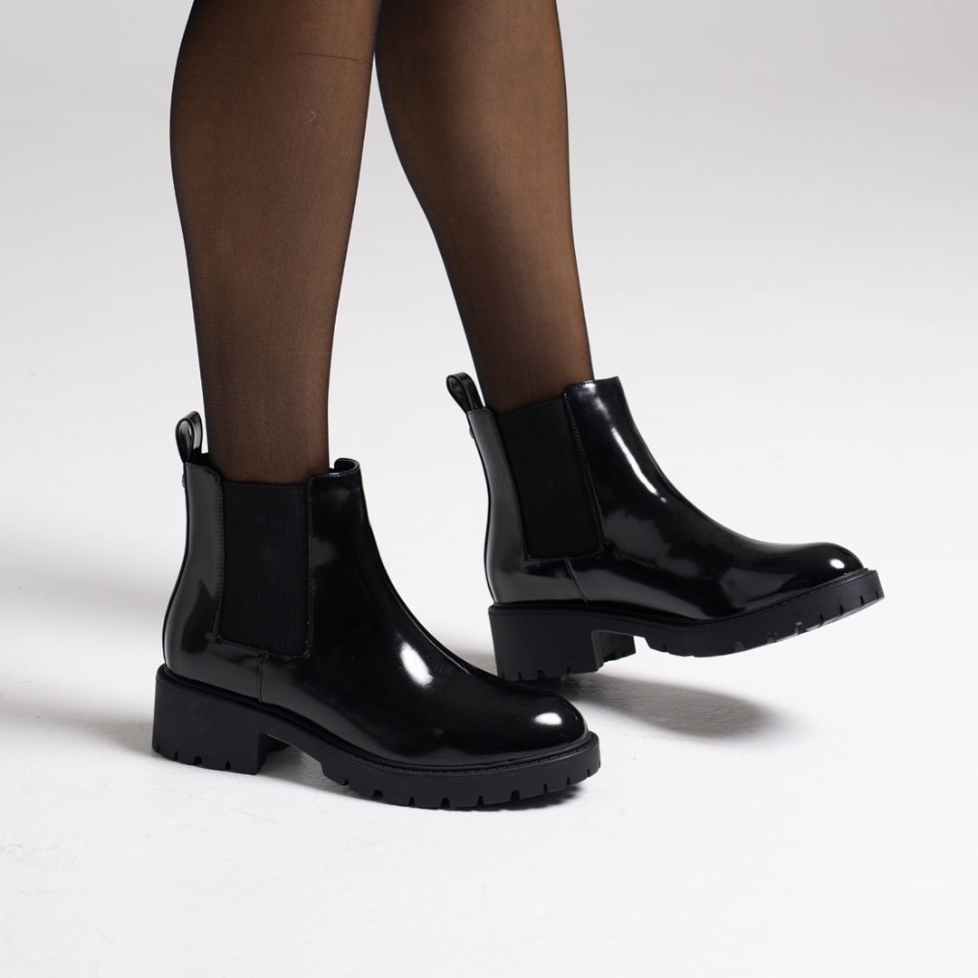 Jaya Chelsea Gusset Boots - Waterproof PU Leather Ankle Boots for Women | Slip Resistant, Comfortable & Stylish | Perfect for Outdoor, Work & Casual Wear