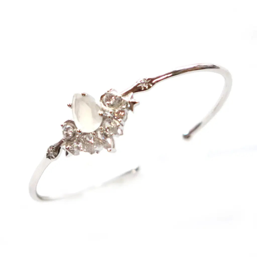 Chloe Silver Bangles for Women - Elegant Stackable Bracelets for Everyday Wear & Special Occasions