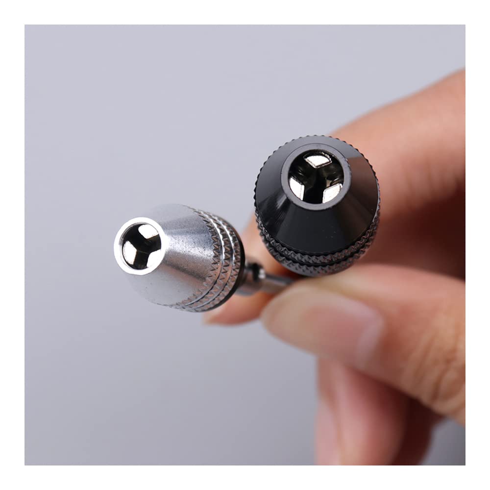 1PCS Quick Change Keyless Drill Bit Chuck Hex Shank Adapter Converter Tool for Electric Grinder (0.3-3.4mm, 2.35mm, Silver) - Perfect for DIY Projects, Woodworking & Metal Drilling