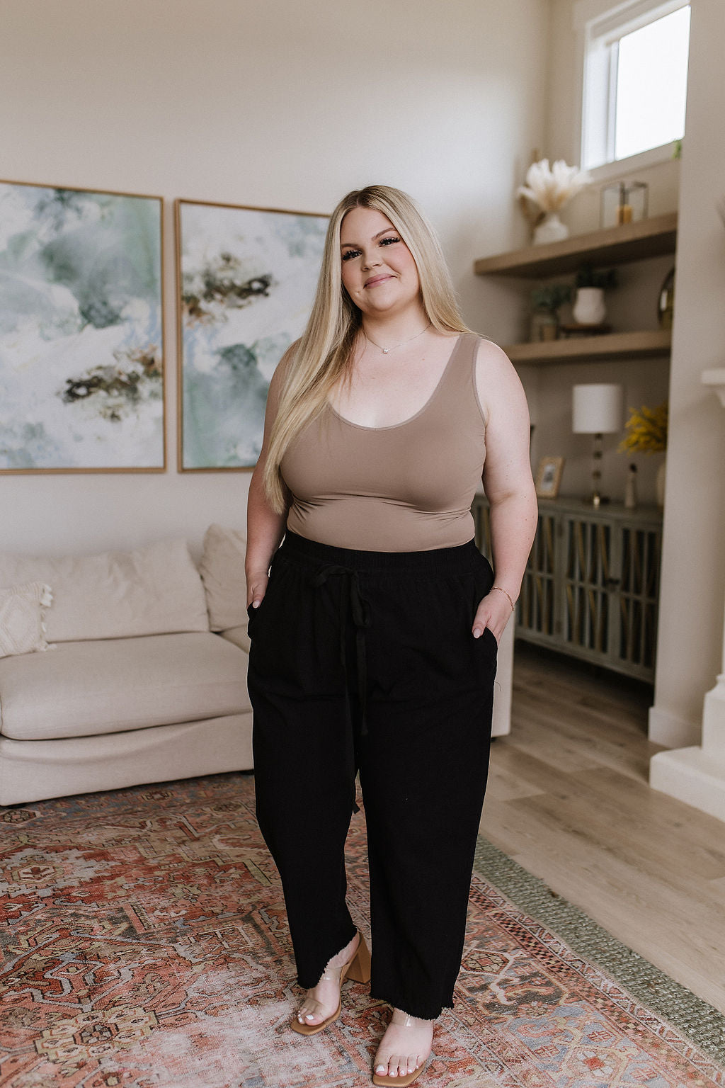 Love Me Dearly High Waisted Black Pants for Women - Slimming Tummy Control Work Pants for Office, Business Casual & Everyday Wear