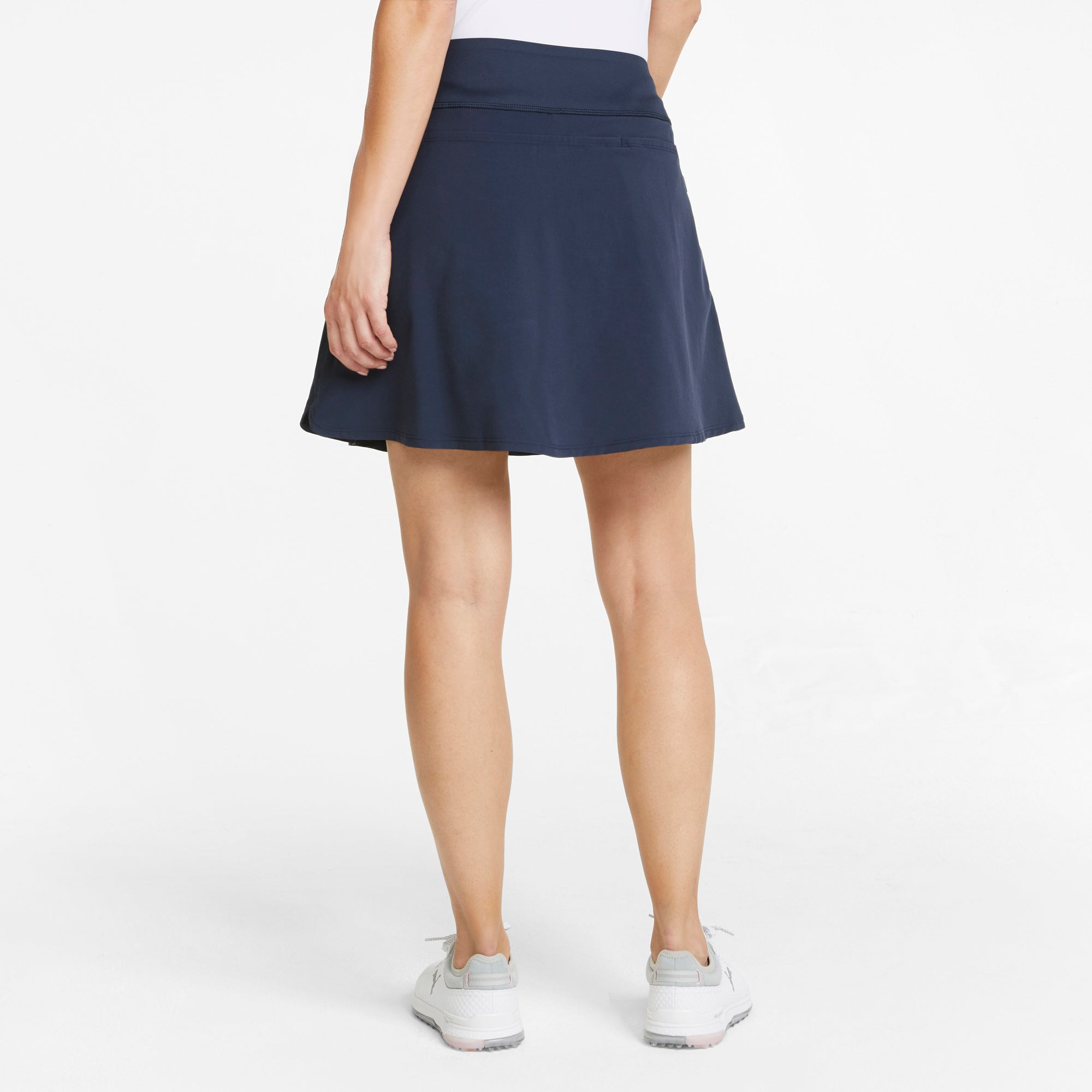 PWRSHAPE Women's Solid Golf Skirt - High Waisted Stretchy Tennis Skirt for Golf, Tennis & Running - Comfortable & Breathable Activewear for Women