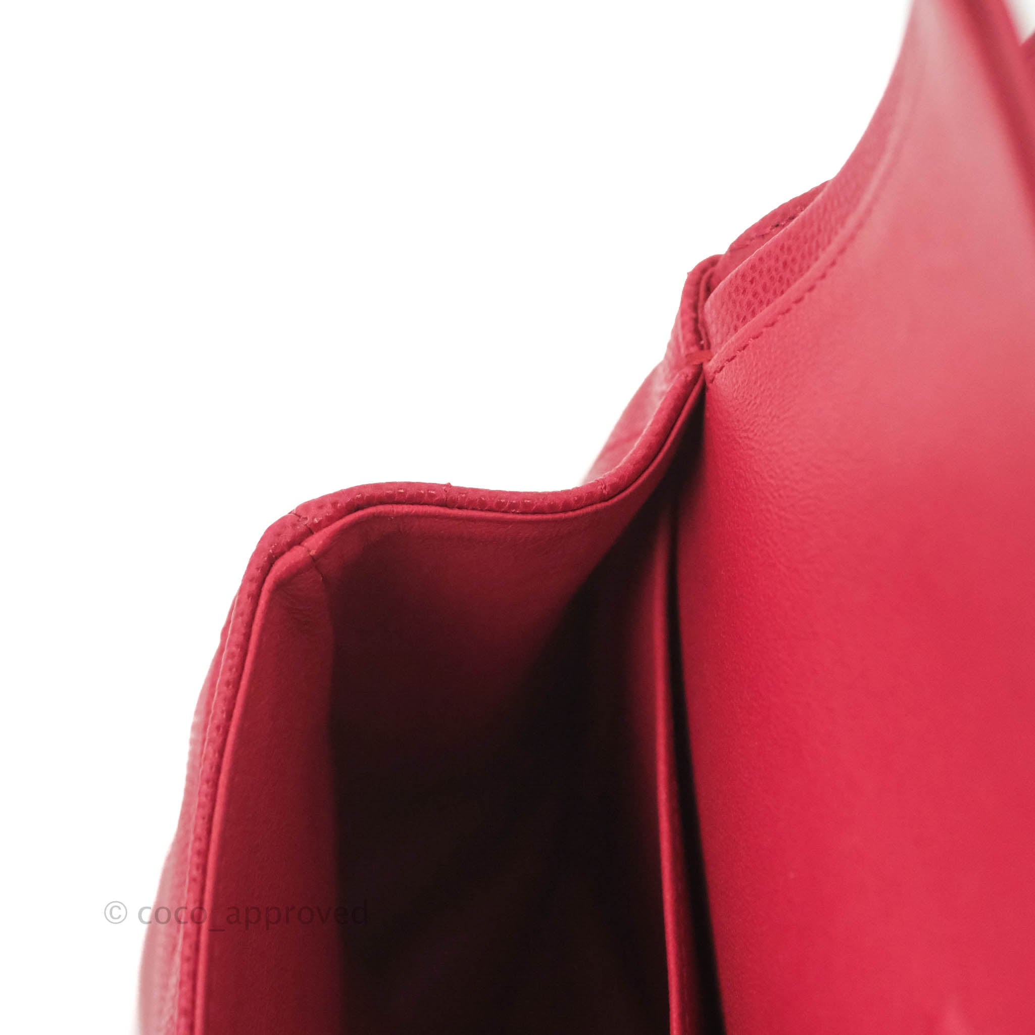 Chanel Classic M/L Medium Chevron Double Flap Bag in Cherry Red Caviar Leather with Gold Hardware - Perfect for Evening Events, Luxury Gifts & Fashionable Outfits