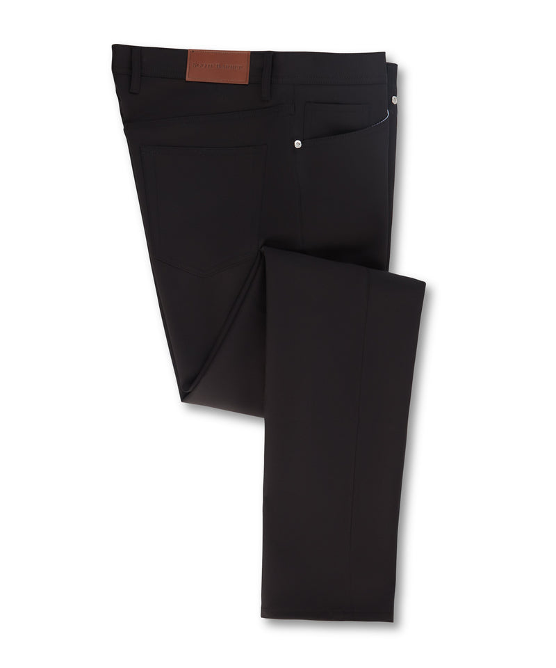 Stretch Performance 5 Pocket Black Workout Pants for Men - Comfortable Gym & Running Joggers for Training, Yoga & Active Lifestyle