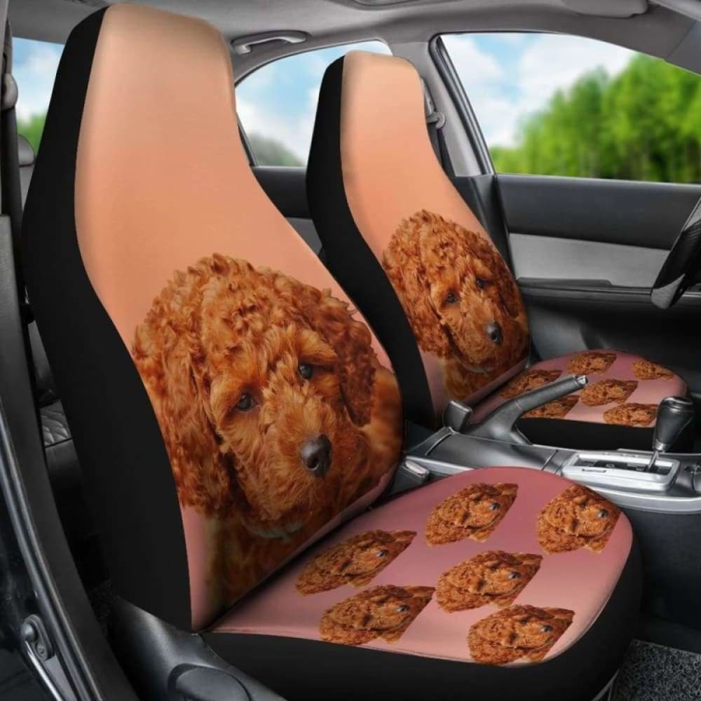 Premium Brown Poodle Dog Car Seat Cover - Waterproof & Nonslip Pet Backseat Protector for Cars, SUVs, Trucks - Perfect for Travel, Daily Commute & Pet Adventures