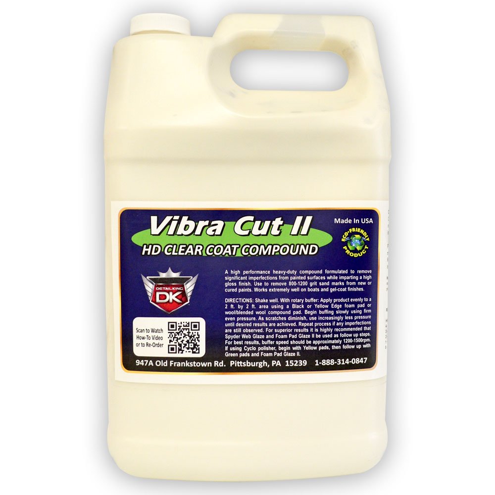 Detail King Vibra Cut II Heavy Cut Car Compound – Professional Car Buffer & Scratch Remover – Safe for Body Shops – 1 Gallon – Perfect for Auto Detailing, Paint Correction & Restoration