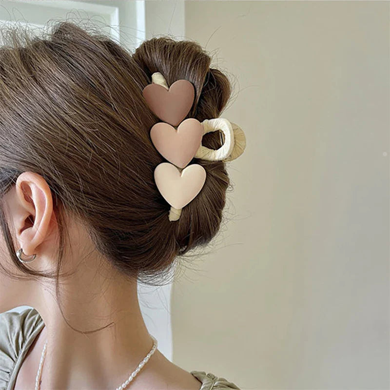 Heart-Shaped Large Hair Claw Clip - Romantic & Stylish Hair Accessory for Women, Girls | Perfect for Valentine's Day, Weddings, Date Nights & Everyday Use
