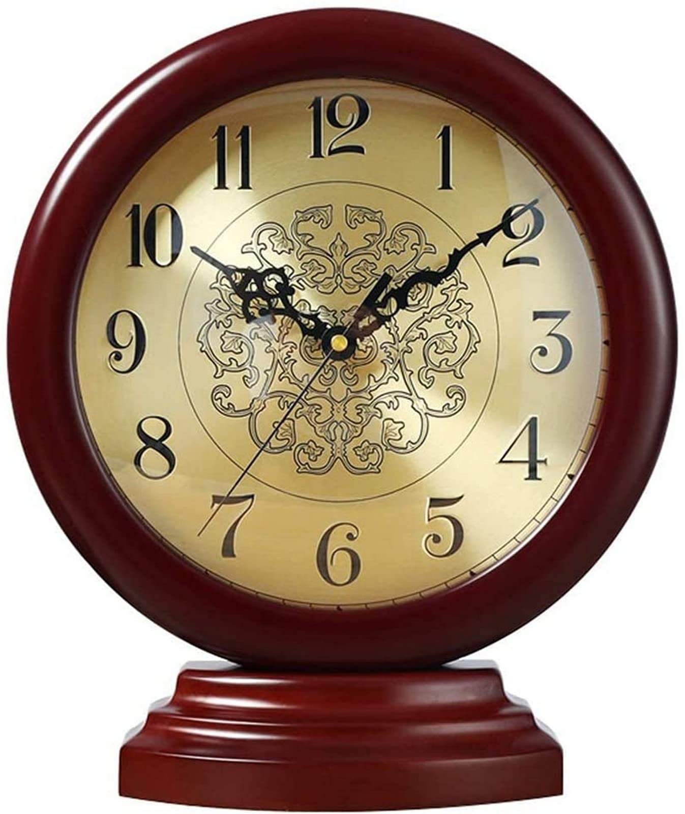 Vintage Retro Silent Table Clock - Battery Operated Desk Clock for Home Decor, Living Room, Bedroom, Bedside & Kitchen | Perfect Gift & Decorative Accent for Classic Home Style