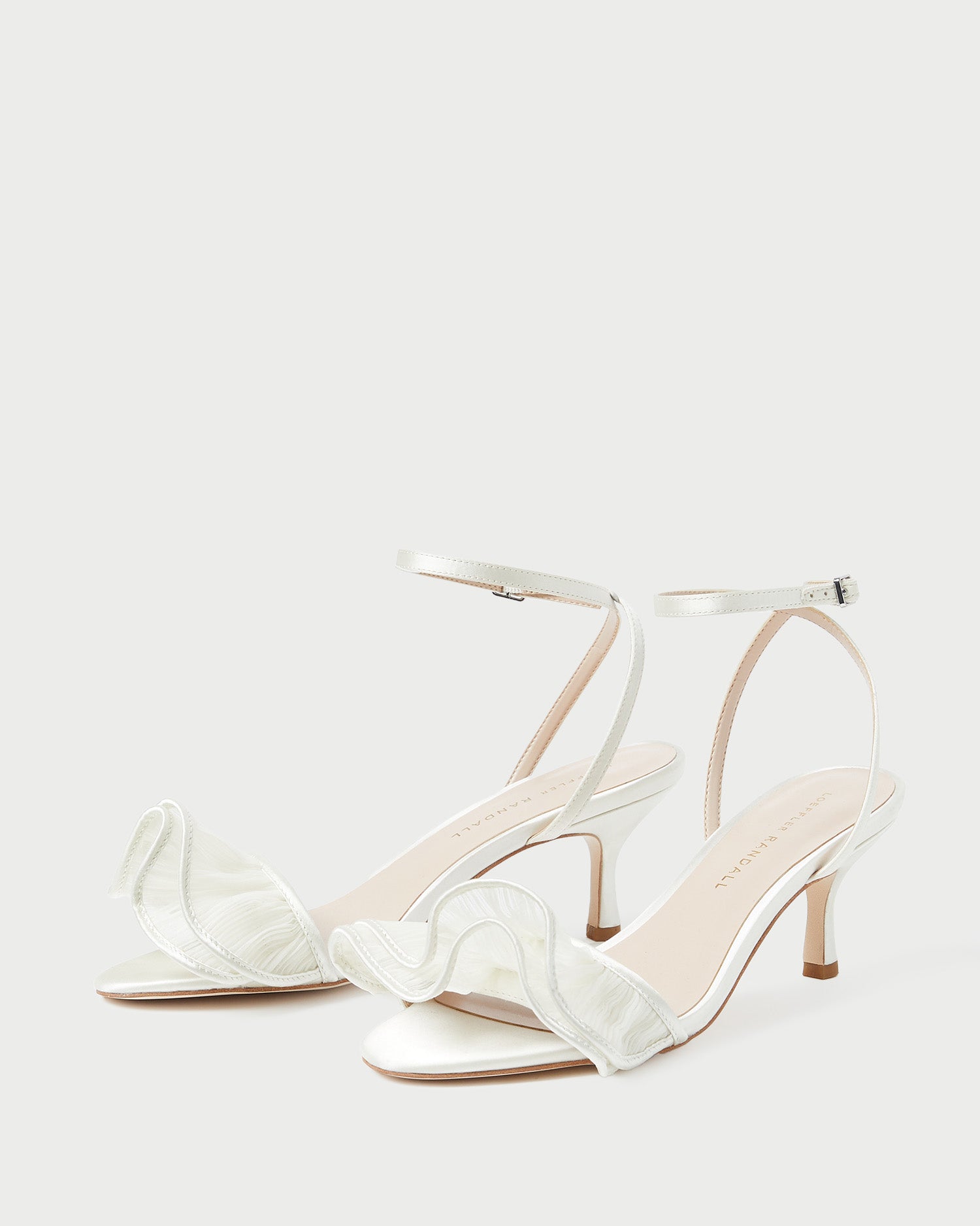 Elena Pearl Pleated Ruffle Sandals for Women - Elegant Summer Beach Wedding Shoes | Perfect for Bridal Party, Vacation & Outdoor Events
