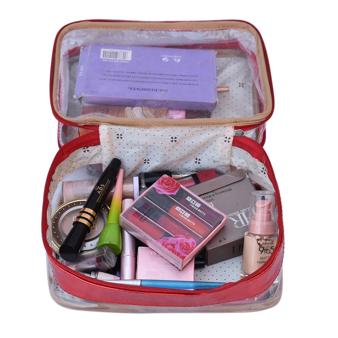Women's Vanity Box Cosmetic Case - Portable Makeup Organizer with Mirror for Travel, Home & Office | N A PURSE