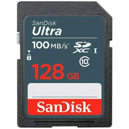 SanDisk 128GB Ultra SDXC UHS-I Memory Card - High Speed for DSLR Cameras, Drones & Action Cameras - Perfect for 4K Video Recording & Fast Photo Shooting