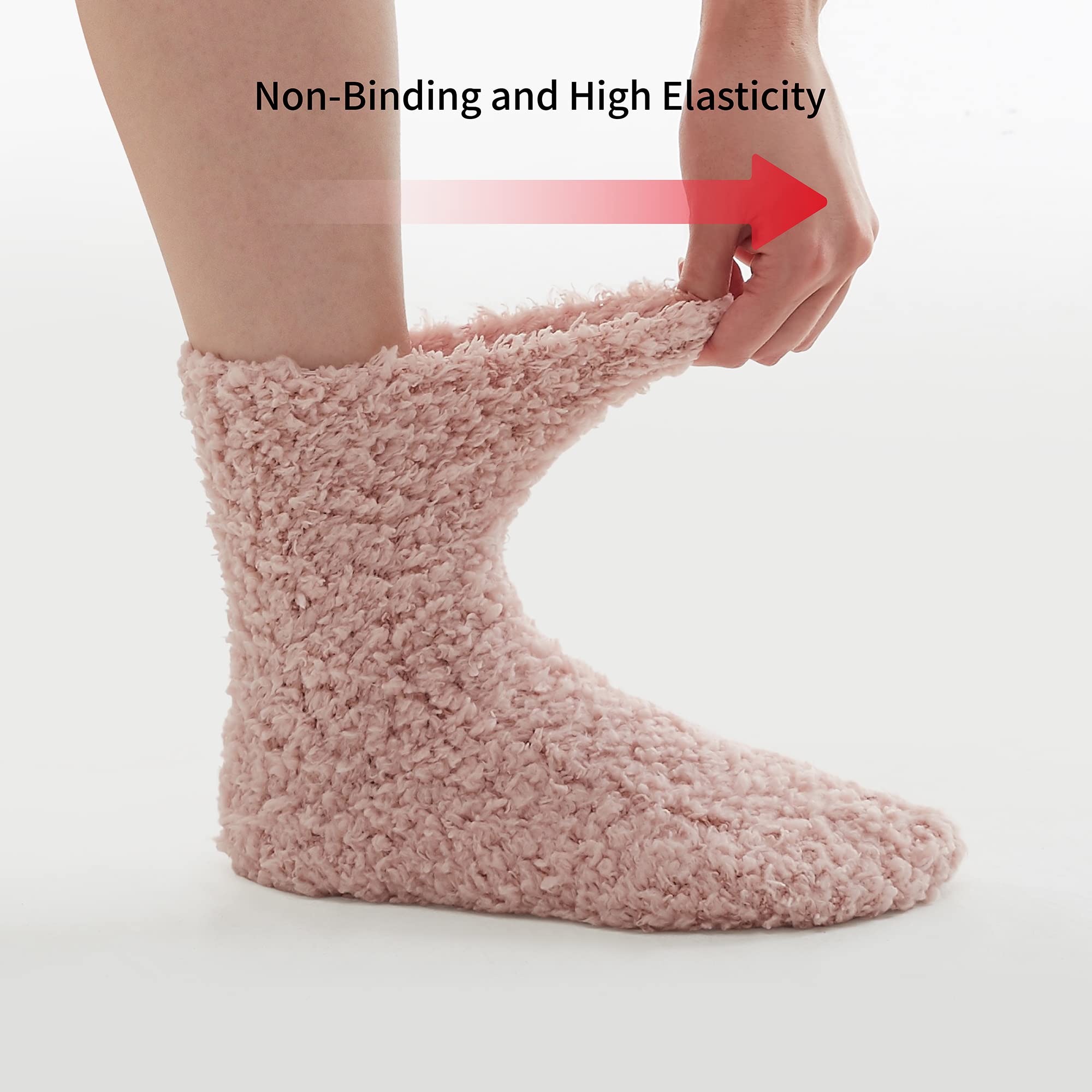 MONFOOT Women's & Men's 2-3 Pack Ultra Soft Fuzzy Warm Cozy Slipper Socks - Perfect for Winter, Home, Lounge & Gift Giving