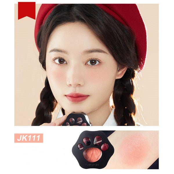CHIOTURE Monochrome Matte Shine Blusher - Long Lasting Powder Blush for Cheeks, Natural Flush Makeup, Vegan & Cruelty-Free | Perfect for Everyday Wear, Date Night & Special Occasions