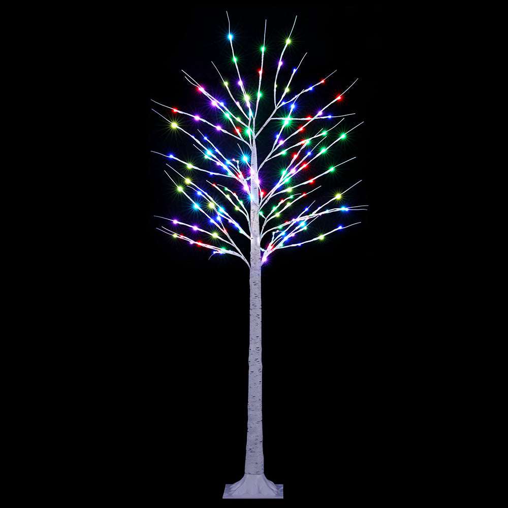 1.7M Pre-Lit Christmas Tree with 120 RGB LED Lights - Jingle Jollys Holiday Decor for Home, Office & Party