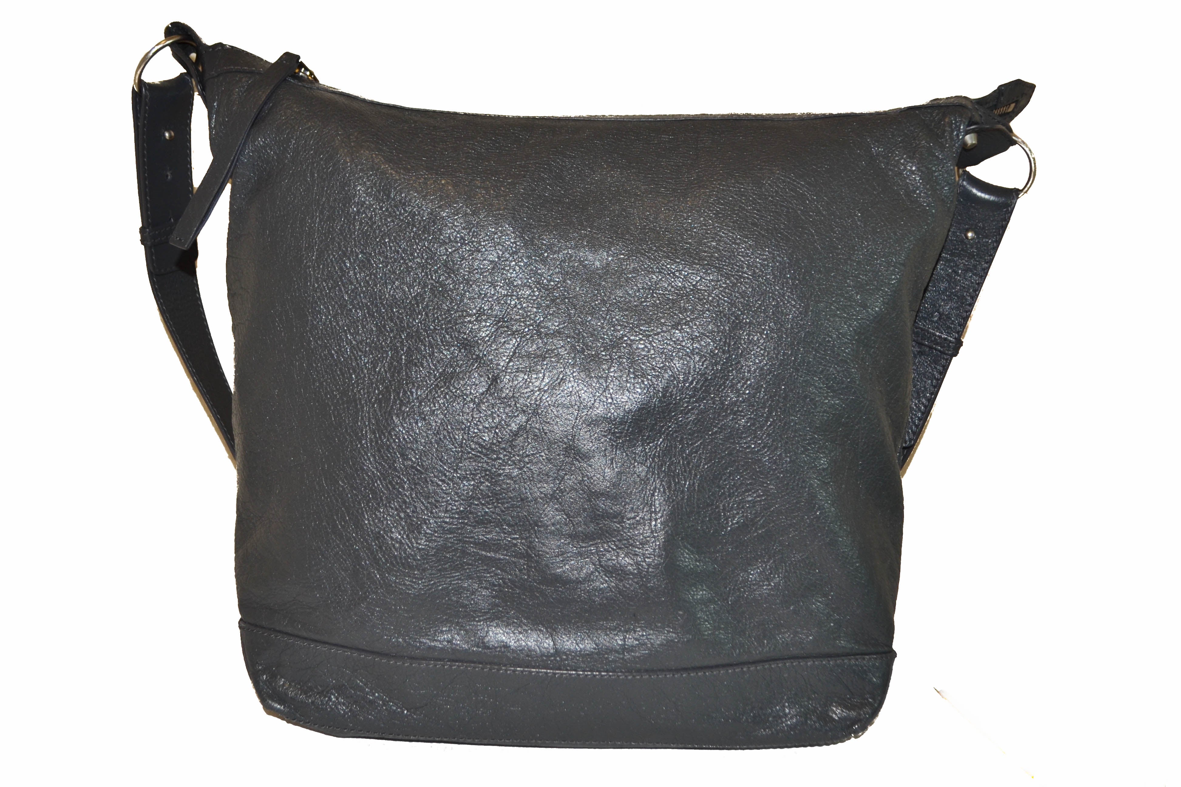Authentic Balenciaga Grey Lambskin Leather Arena Messenger Bag for Men & Women - Stylish Crossbody Shoulder Bag for Work, Travel & Everyday Use
