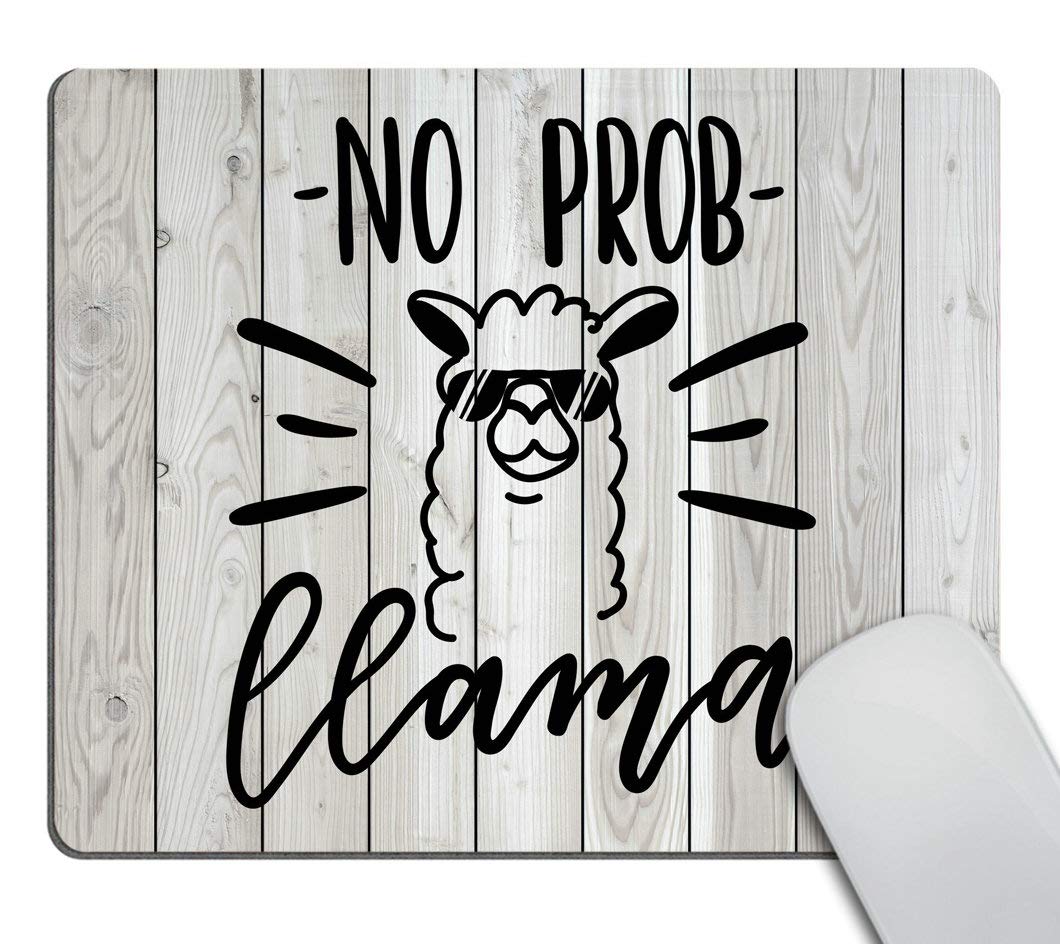 Cute Llama Design Non-Slip Rubber Gaming Mouse Pad - Motivational Quote Computer Accessory for Office, Home & Gaming Setup