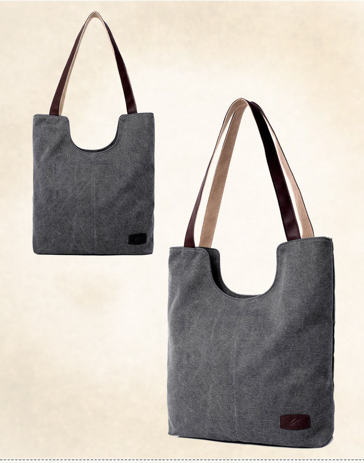 Stylish Women's Canvas Tote Shoulder Bag - Lightweight & Durable Handbag for Work, Travel & Shopping | Fashionable Everyday Purse for Women