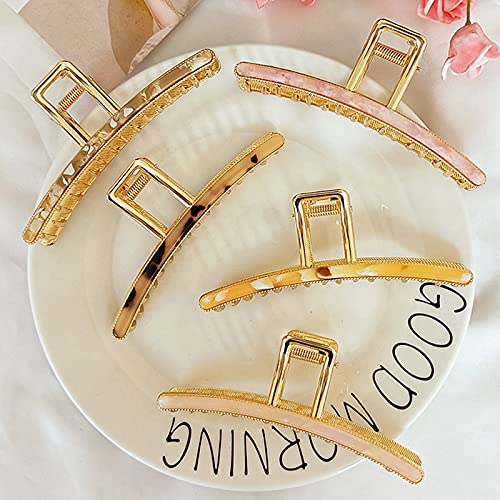YHomU Hair Claw Clips 2PCS - Large Non-Slip Hair Clamps for Women, Daily & Holiday Use