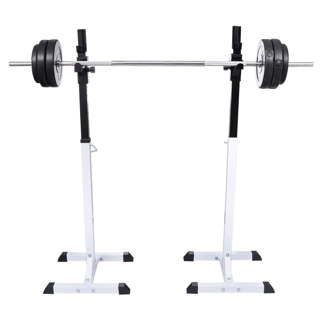 Heavy Duty Squat Rack with Barbell Set - Power Cage for Home Gym Strength Training | Perfect for Weightlifting, CrossFit & Powerlifting Workouts