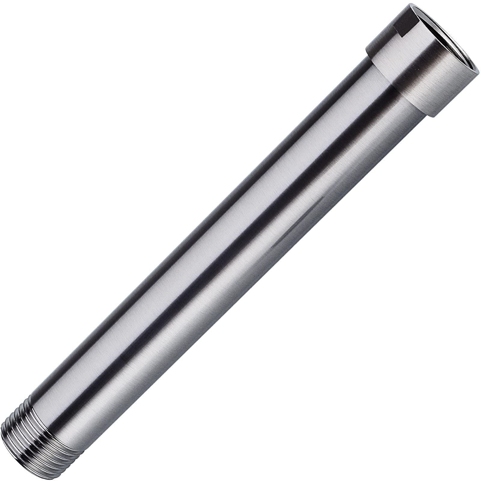 TRUSTMI 6 Inch Stainless Steel Shower Head Extension Arm - Straight Shower Extender in Brushed Nickel Finish - Perfect for Bathroom Renovation & Adjustable Shower Height