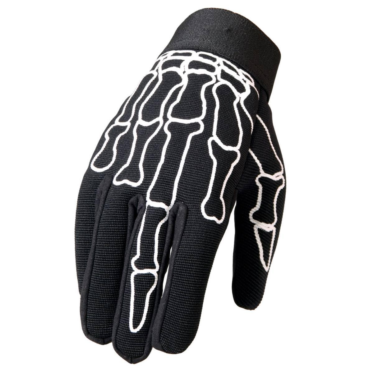 Hot Leathers Skeleton Finger Mechanic Gloves - Durable Work Gloves for Motorcycle Riding, Construction & DIY Projects - Breathable & Protective Handwear for Men & Women