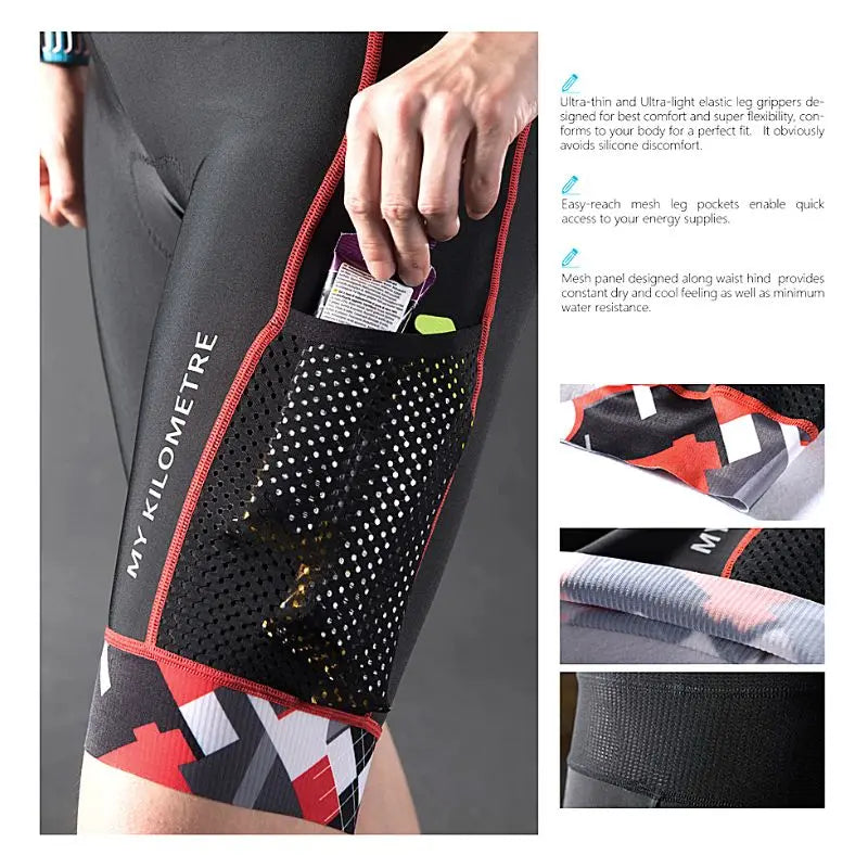 Men's Triathlon Cycling Shorts - Quick Dry, Comfortable & Breathable for Swim, Bike, Run - Perfect for Triathlons, Training & Outdoor Sports