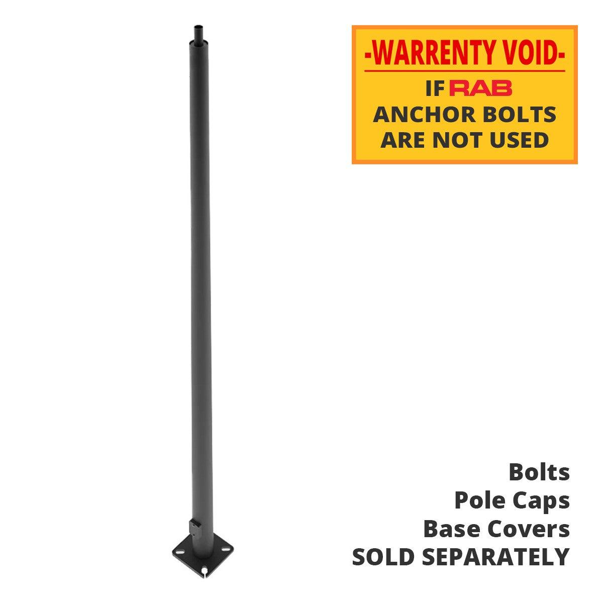 20 ft Outdoor Light Pole with Heavy Duty Base - 6 Inch Tapered Round Steel Shaft, 11 Gauge Thickness, Welded Tenon & Bronze Finish - Perfect for Parking Lots, Driveways and Landscape Lighting