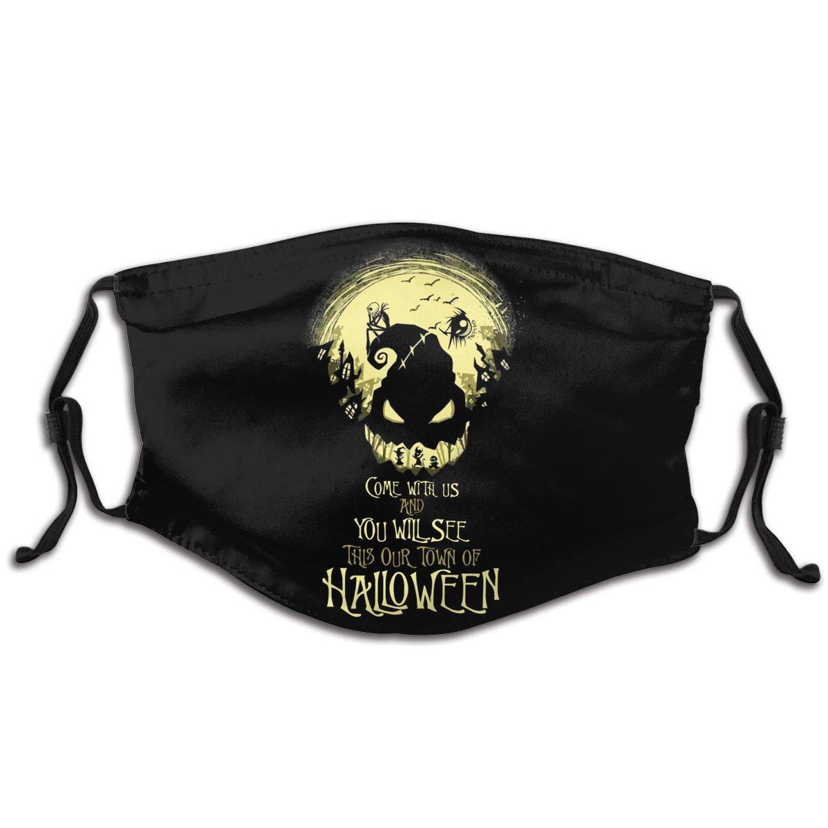 Jack Skellington Face Mask - Windproof, Reusable, Comfortable & Breathable Balaclava for Outdoor Activities, Cycling, Skiing & Cold Weather Protection