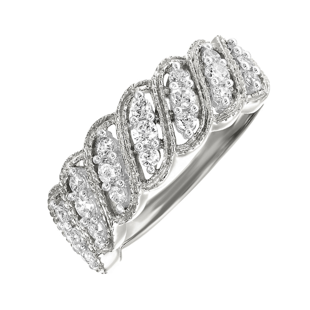 10K White Gold Diamond Ring (1/2 CTW) - Elegant Solitaire Engagement Ring for Women, Perfect for Proposals, Anniversaries & Special Occasions