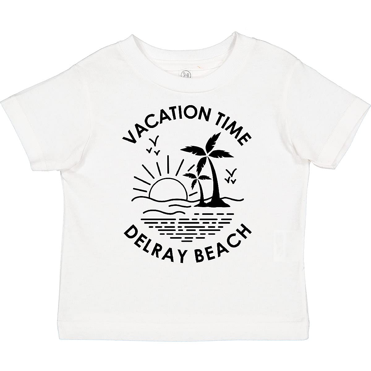 Inktastic Vacation Time in Delray Beach Toddler T-Shirt - Cute Florida Beach Graphic Tee for Boys & Girls - Perfect for Family Trips, Summer Outings & Beach Vacations