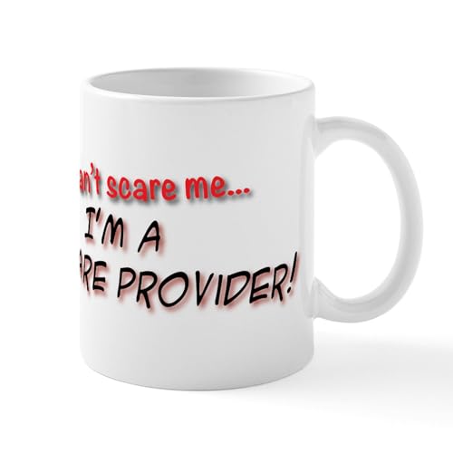 White - You Cant Scare Me Im A Daycare Provider Mugs
