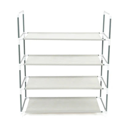 4-Tier Shoe Rack Organizer for 12 Pairs - Space Saving Entryway Shoe Storage for Closet, Bedroom & Mudroom Organization