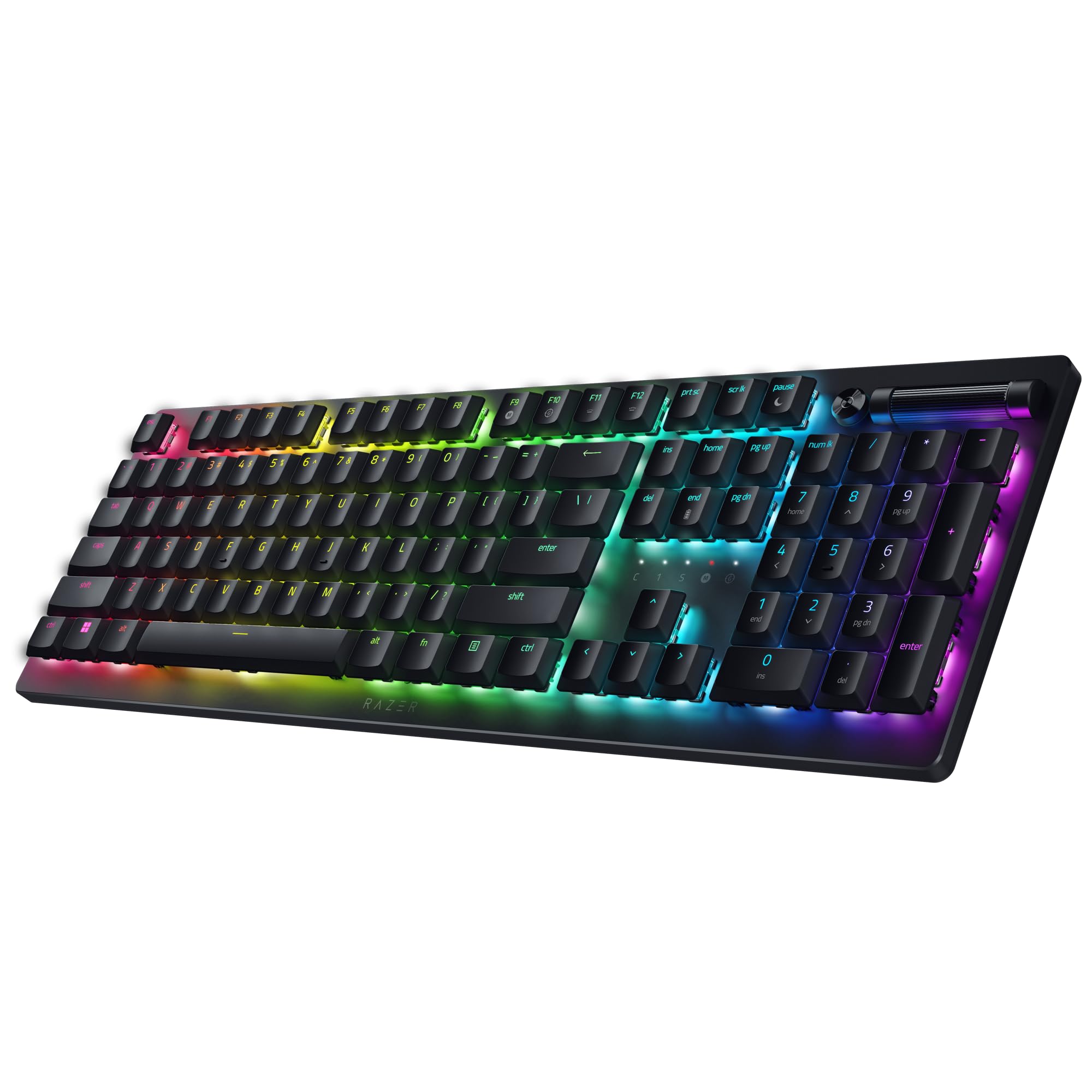 Razer DeathStalker V2 Pro Wireless Gaming Keyboard with Low-Profile Optical Switches - Linear Red Keys - Hyperspeed Wireless & Bluetooth 5.0 - 40 Hour Battery Life - Durable Coated Keycaps - Chroma RGB Backlit (Renewed) - Perfect for PC Gaming, Esports & Office Work