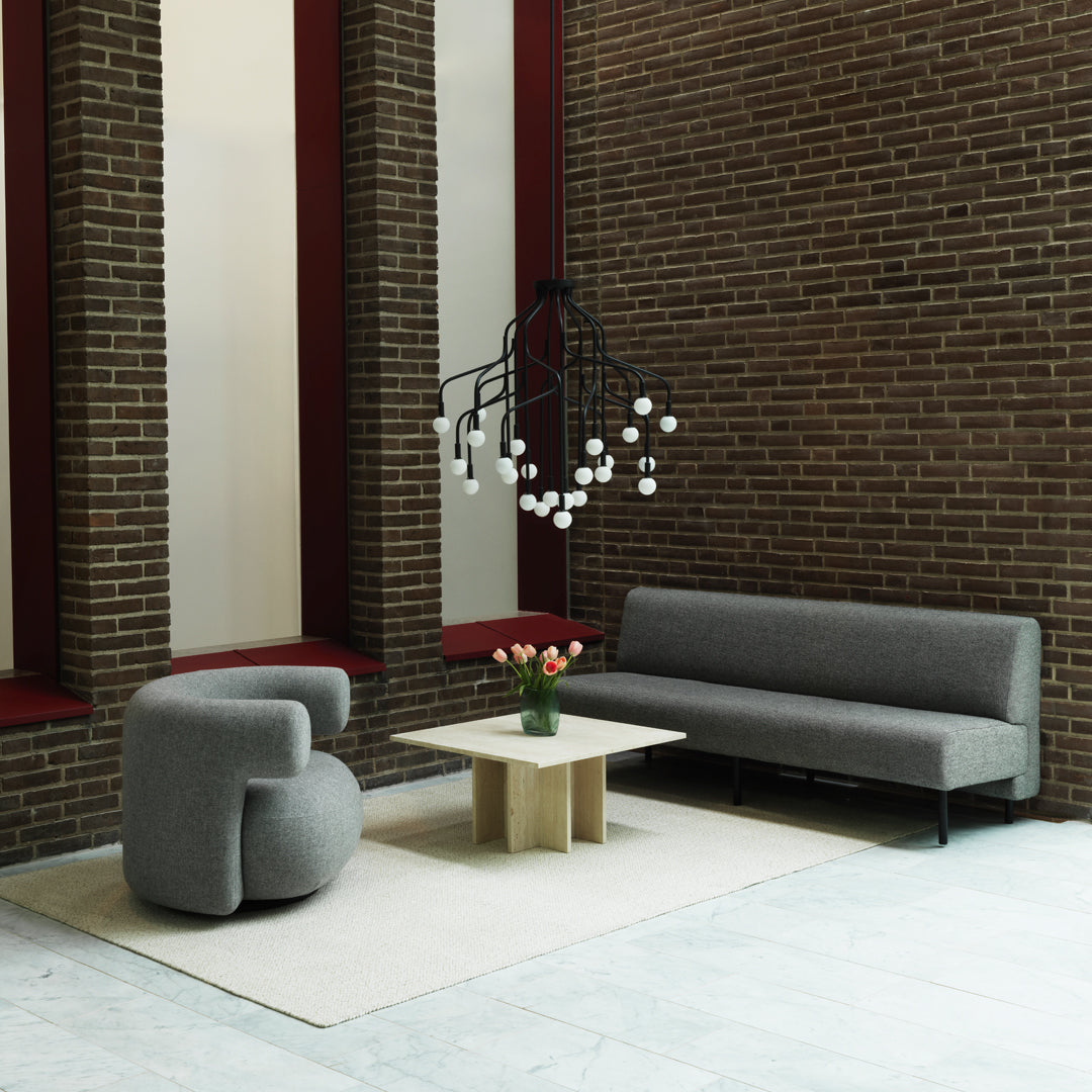 Modern Edge Coffee Table - Minimalist Mid-Century Design for Living Room, Office & Lounge - Sturdy Wooden Accent Table with Sleek Metal Legs - Perfect for Small Spaces & Home Decor
