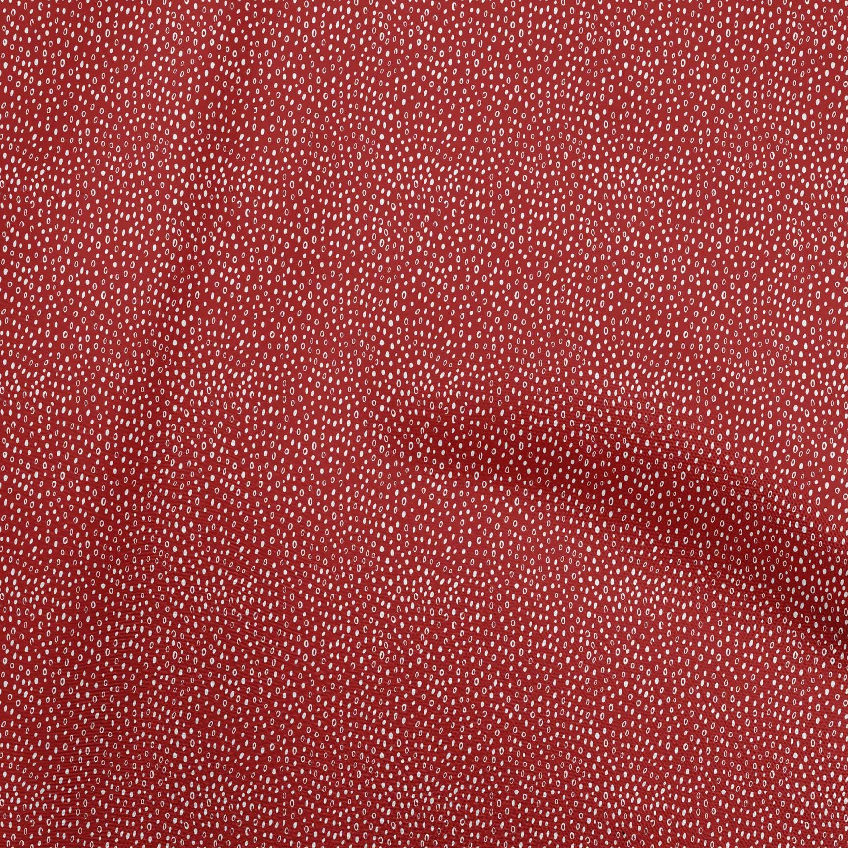 oneOone Rayon Red Fabric with Dots - 56 Inch Wide Printed Sewing Material by The Yard for DIY Clothing & Crafts | Perfect for Dresses, Skirts, and Home Decor Projects